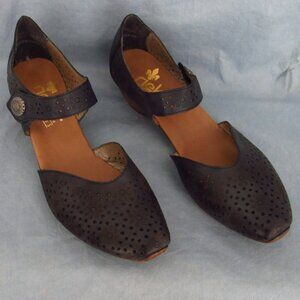 Rieker Antistress “Mirjam” Blue Leather Mary Jane Shoes (EU Size 41; See Note)